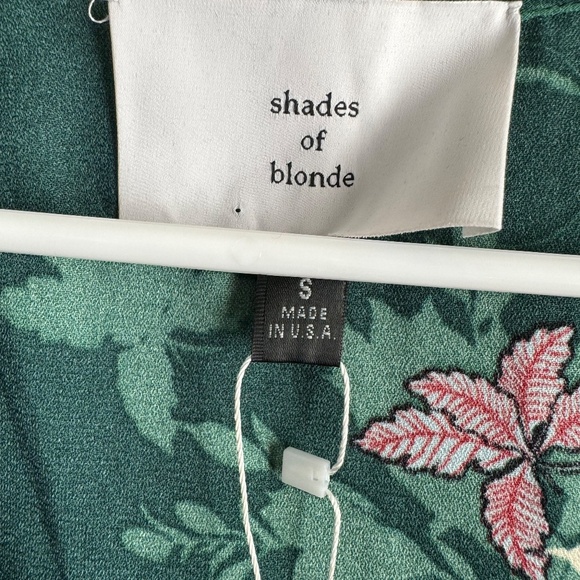 NWT Green Floral Wrap Dress by Shades of Blonde Small - Picture 10 of 10